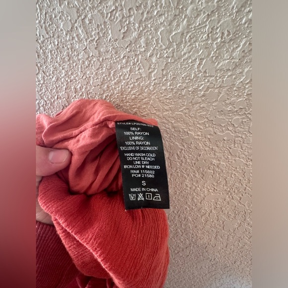 Lush Boutique Burnt Orange Bohemian Romper Crochet Lace Size Small - Picture 8 of 9